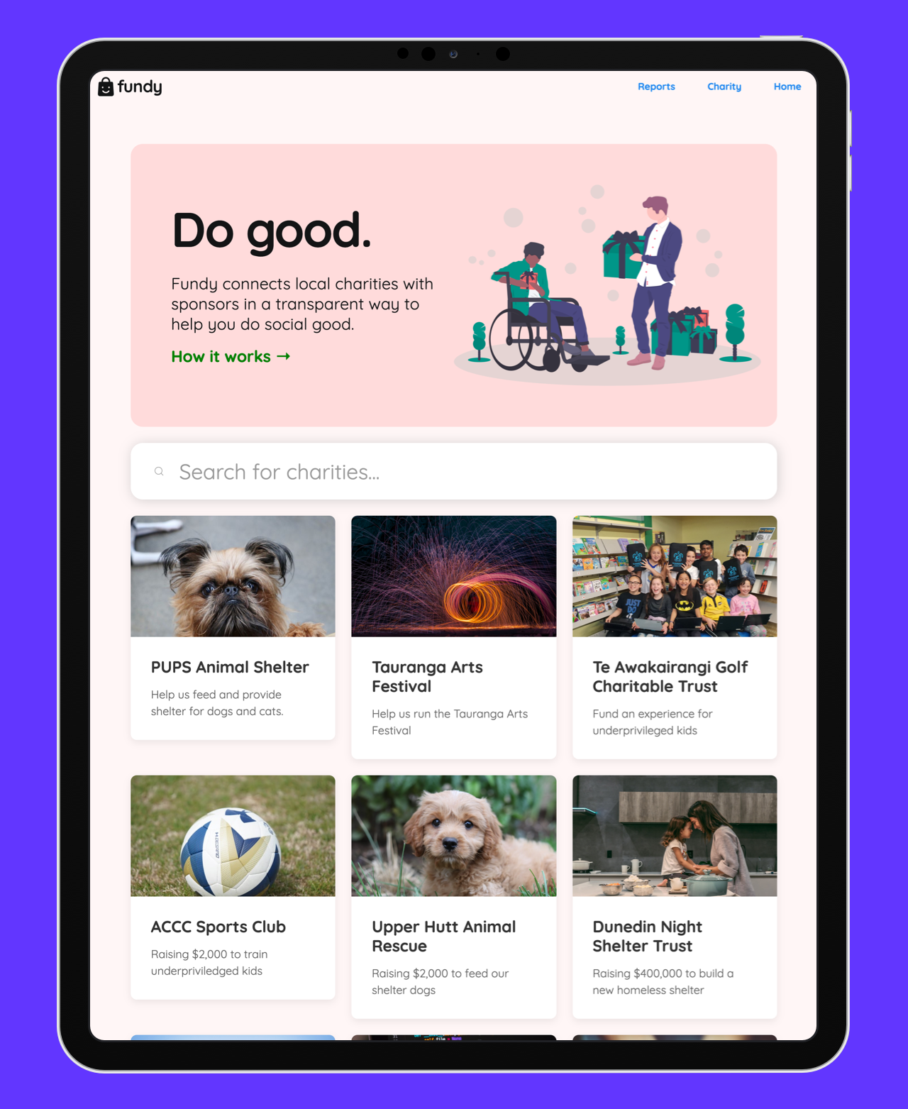 An image of the voluntarily project - a platform that helps connect volunteers with schools.