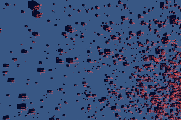 Virtual reality foreign exchange data visualization